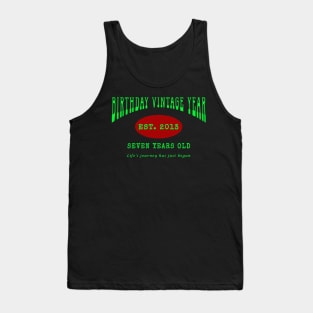 Birthday Vintage Year - Seven Years Old Tank Top